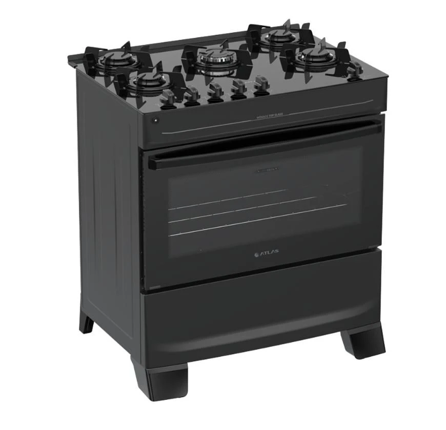FOGÃO 5 BOCAS MÔNACO TOP GLASS - ATLAS - 2