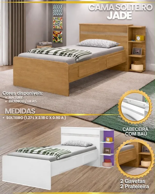 Cama Baú Jade