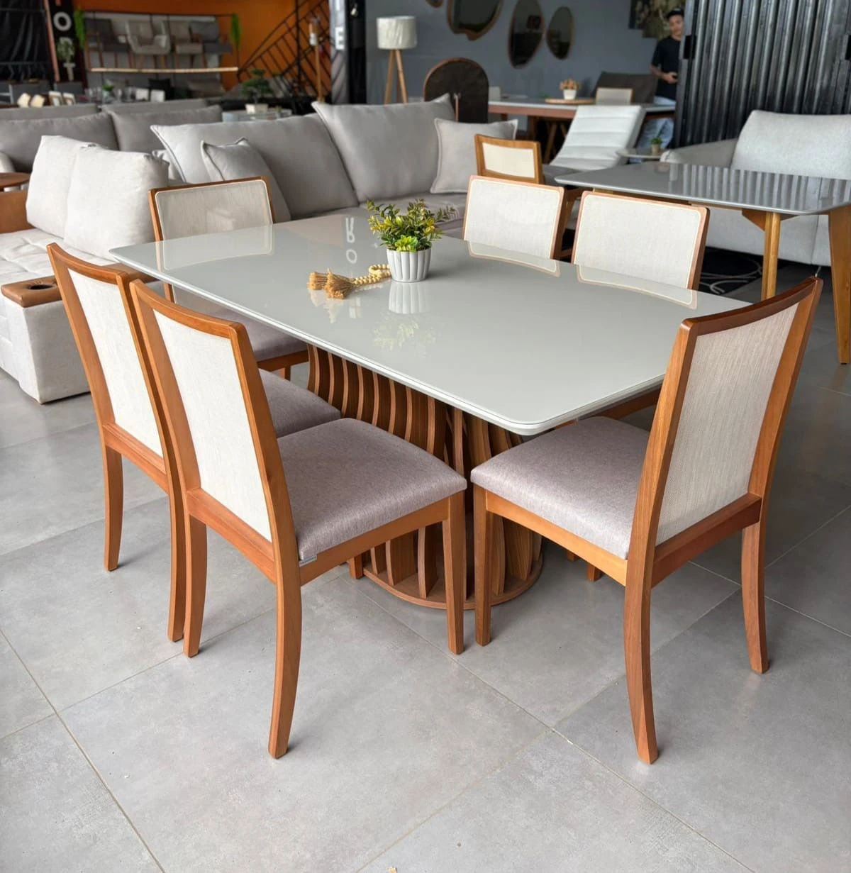MESA SALVADOR 1,80 X 90 c/ 6 CADEIRAS LARA KAPPESBERG - 5