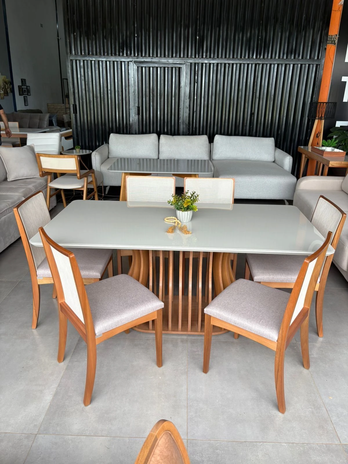 MESA SALVADOR 1,80 X 90 c/ 6 CADEIRAS LARA KAPPESBERG - 1