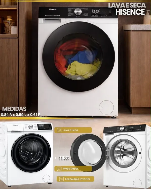 Lava e Seca Hisense 11 kg