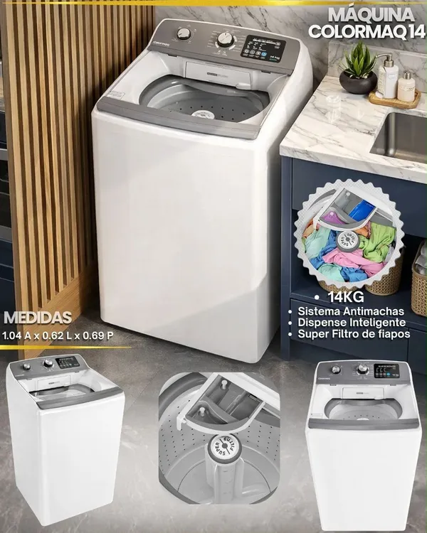 Máquina de Lavar Colormaq 14kg