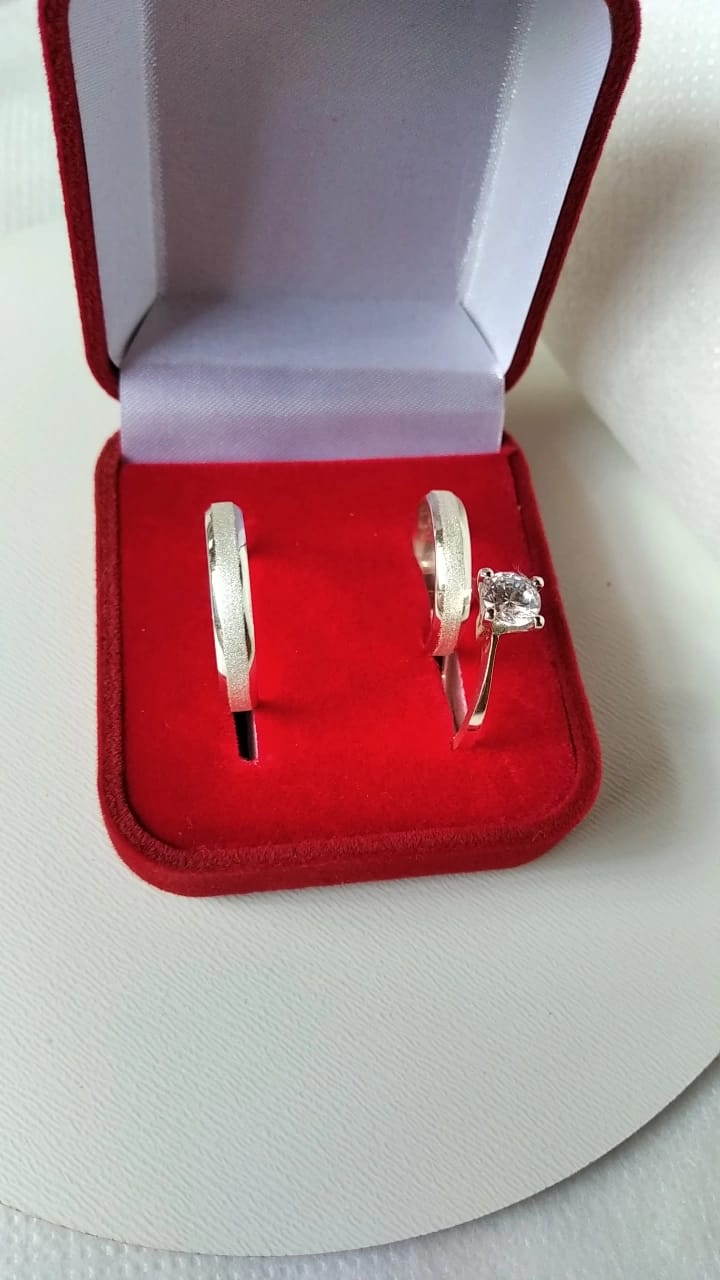Aliancas diamantada 3MM - 3