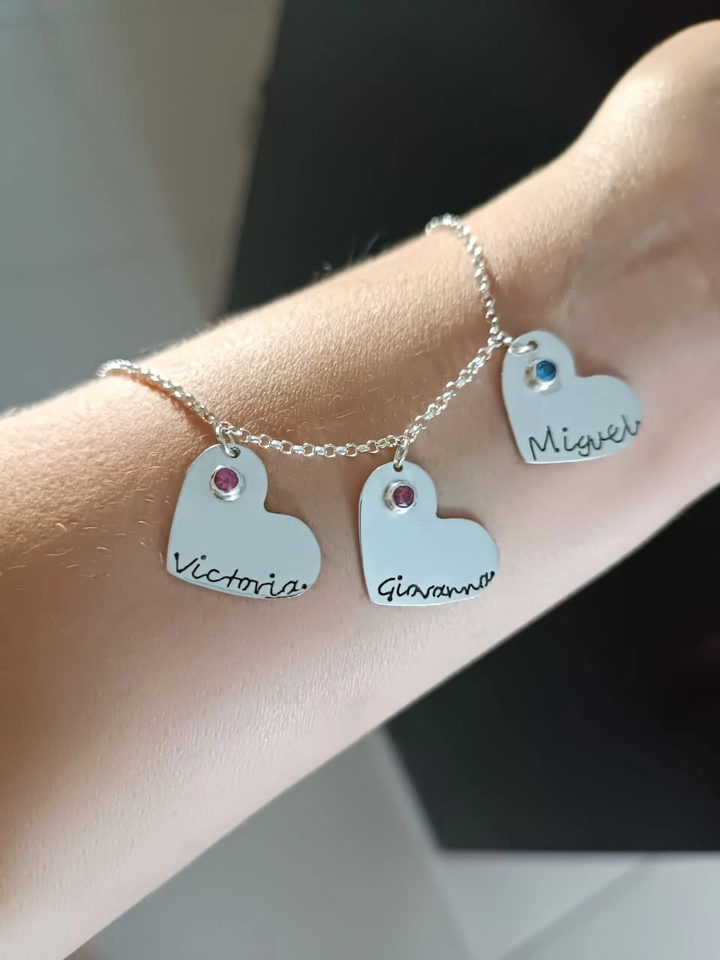 Pulseira coração personalizada 