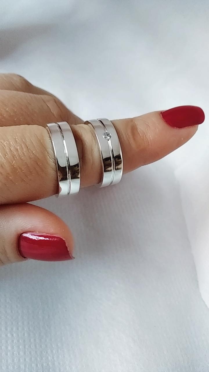 Aliança friso 5MM Prata 925