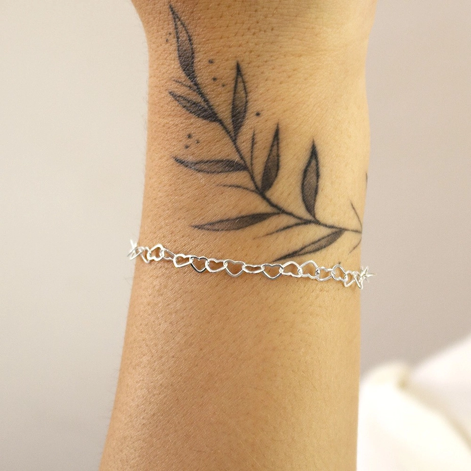 Pulseira coração 4mm