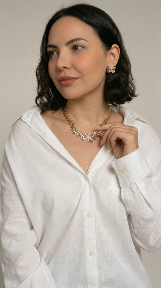 Conjunto colar e Brincos