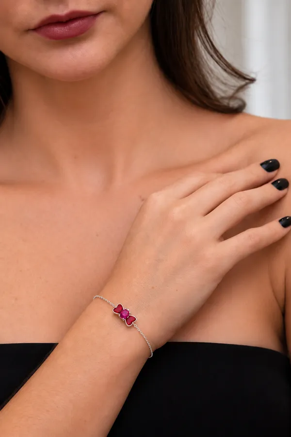 Pulseira laço em prata 925