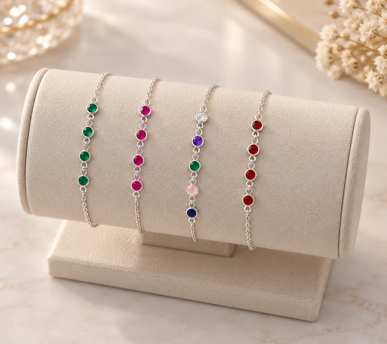 PULSEIRA 5 ZIRCONIAS FIXAS EMBUTIDAS - 1