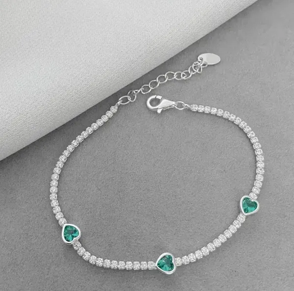 PULSEIRA RIVIERA 3 CORAÇÕES TURQUESA