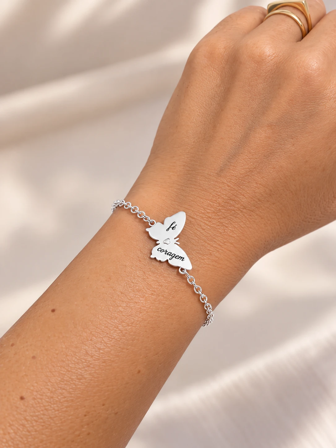Pulseira Fé & Coragem – Prata 925 - 2
