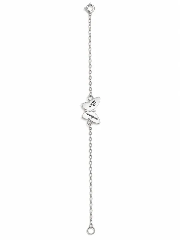 Pulseira Fé & Coragem – Prata 925