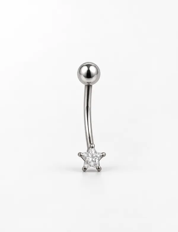 Piercing para umbigo em prata 925