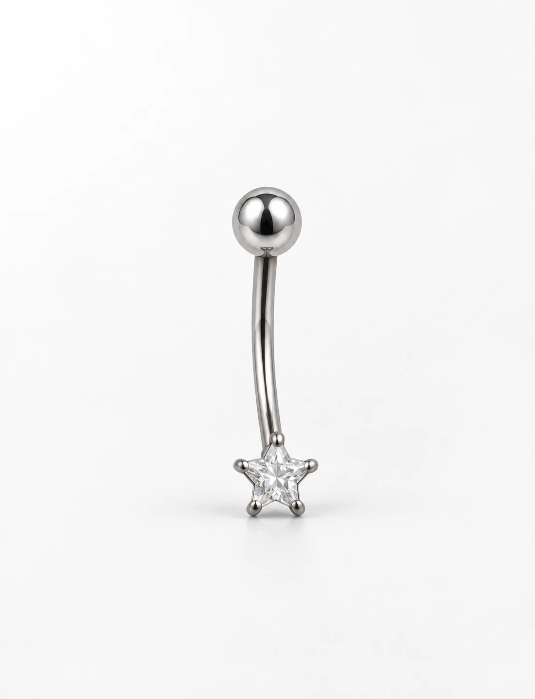 Piercing para umbigo em prata 925 - 1