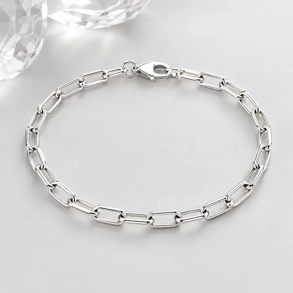 Pulseira Masculina Elo Cadeado Prata 925