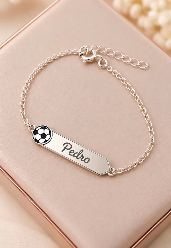 Pulseira plaquinha 14cm prata 925