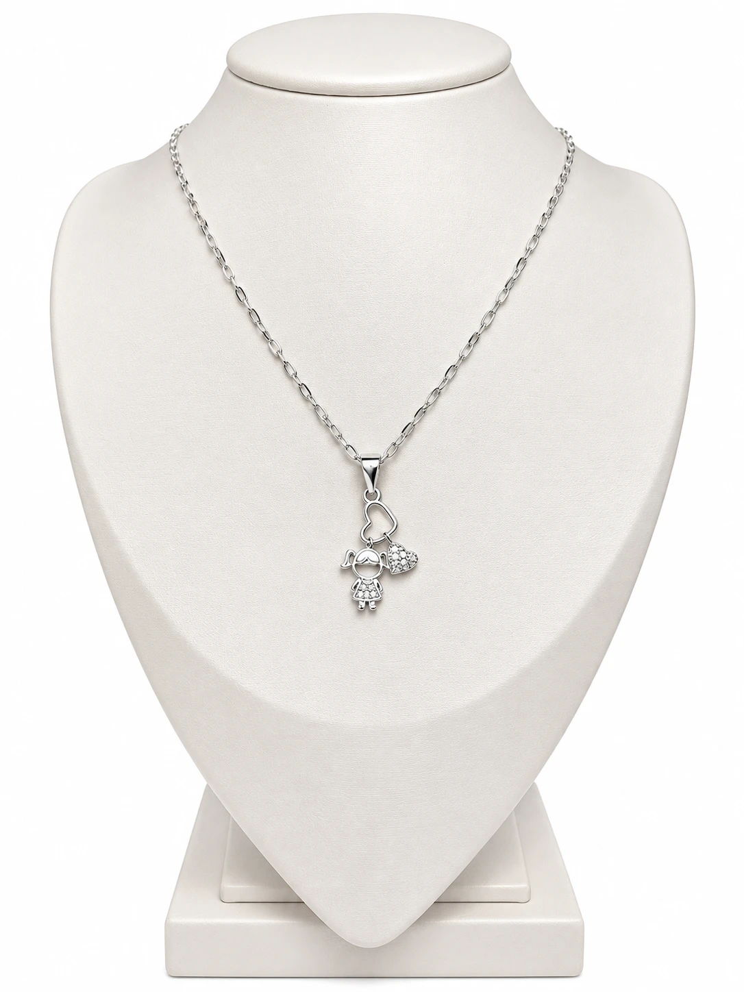 Colar pingente menina em prata 925 - 2