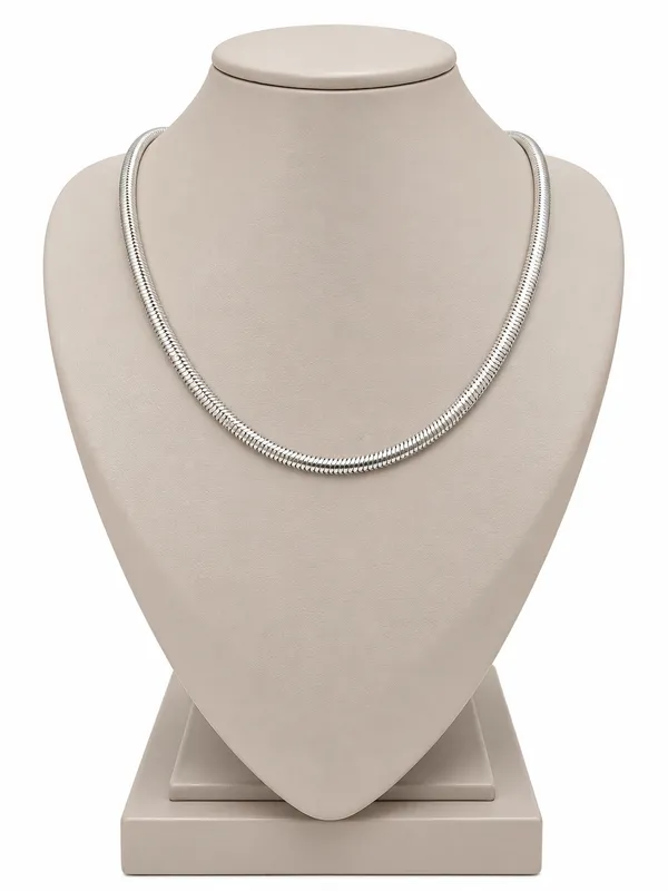 Gargantilha lacraia 40cm em prata 925