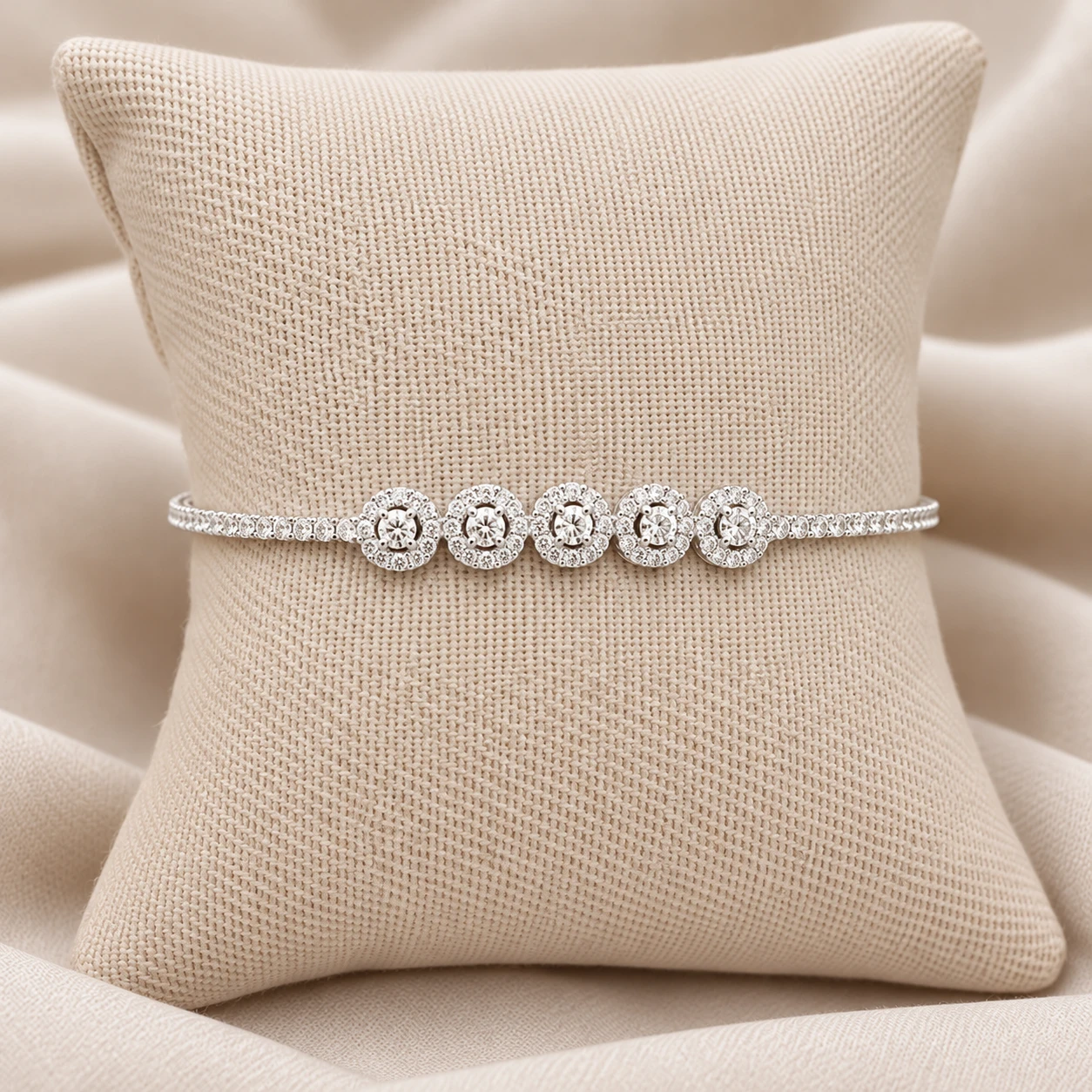 Pulseira Riviera com zircônia cristal  - 1