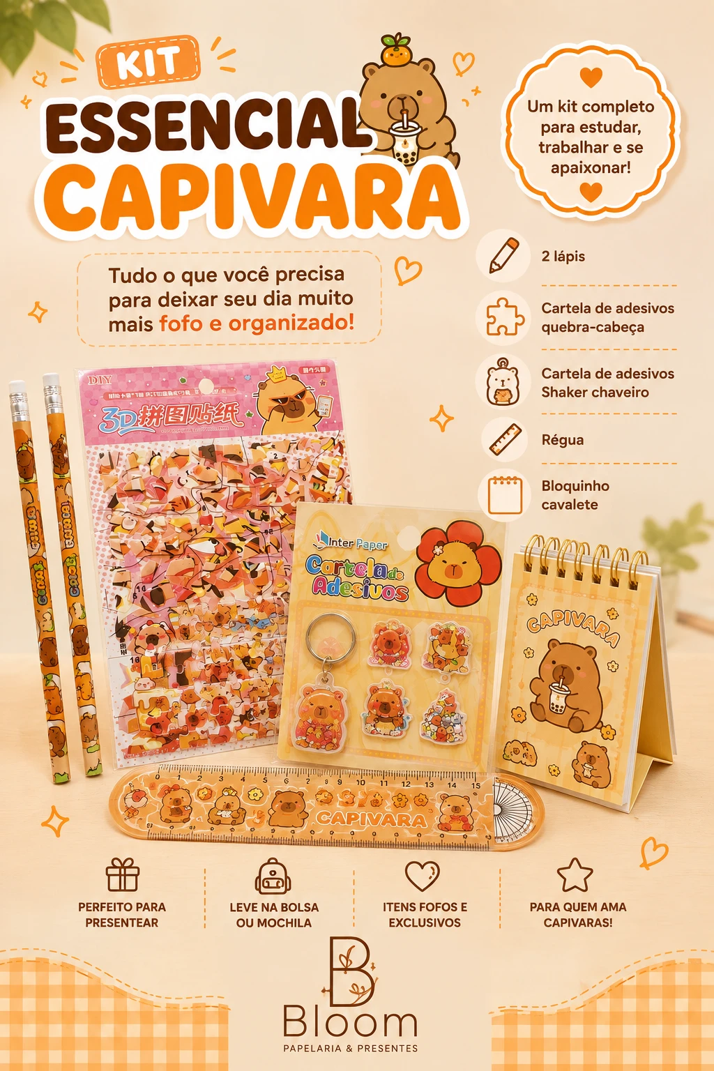 Kit essencial capivara - 1