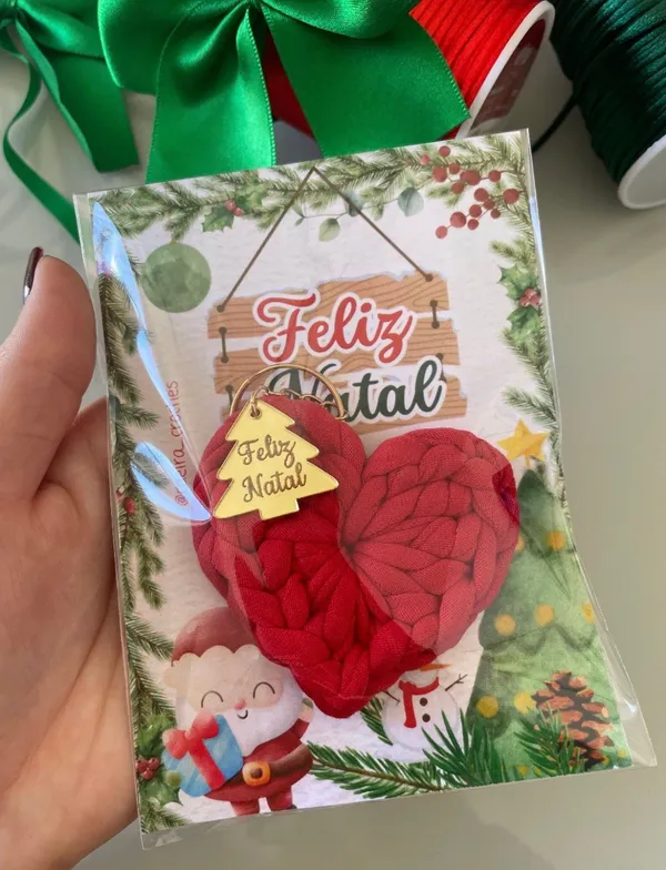 Lembrança Natalina - Coração com cartão maior - imagem 2