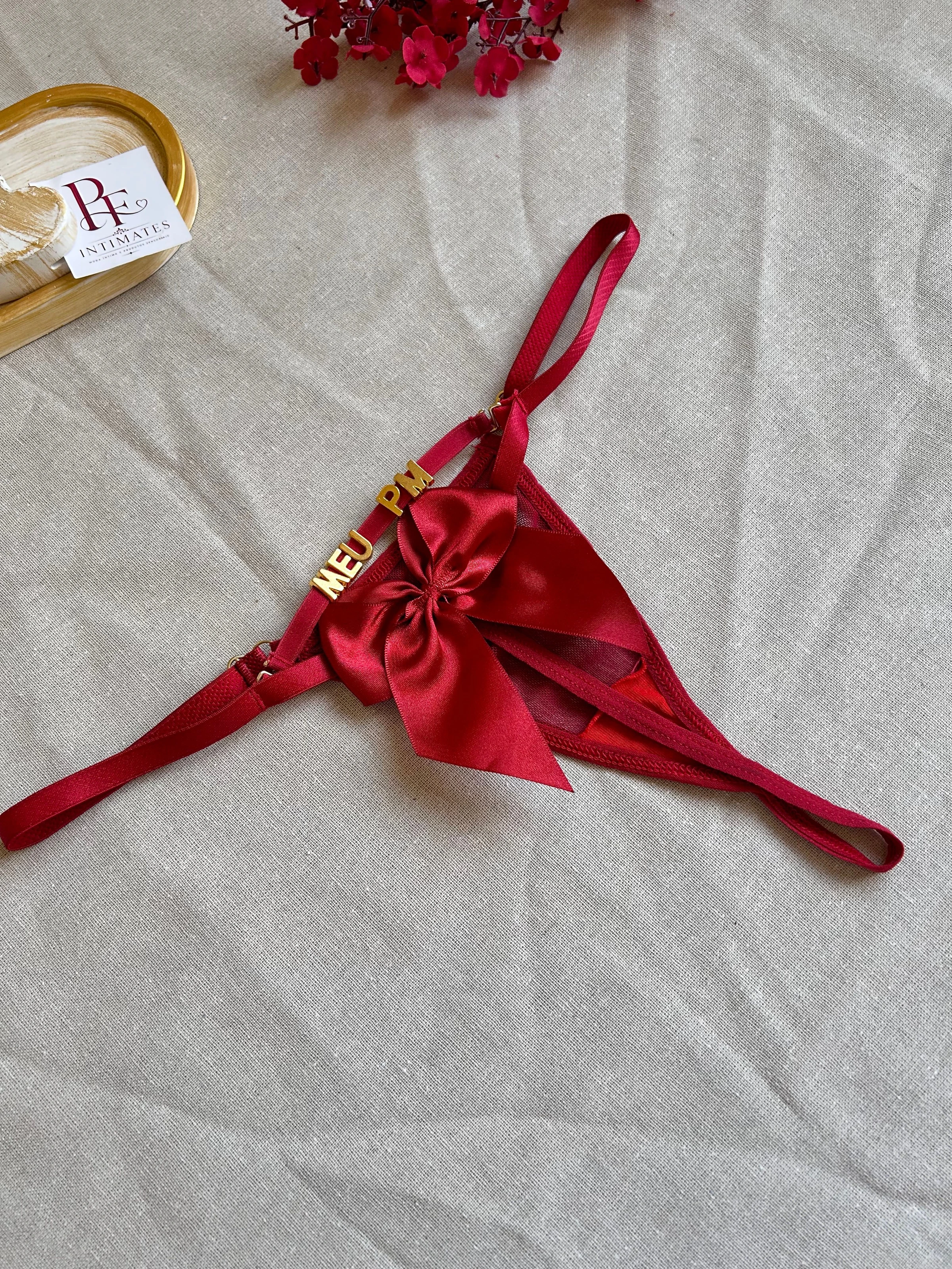 Calcinha personalizável Laço Vermelho - 2