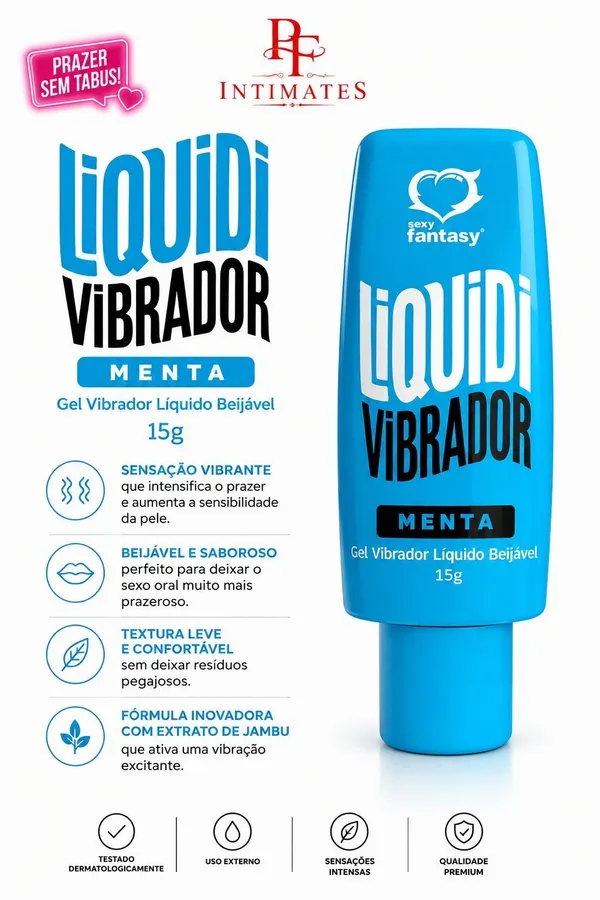 Vibrador em Gel 2 em 1 Liquidi Menta