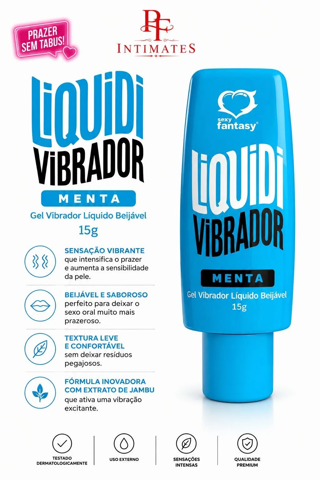 Vibrador em Gel 2 em 1 Liquidi Menta - 1