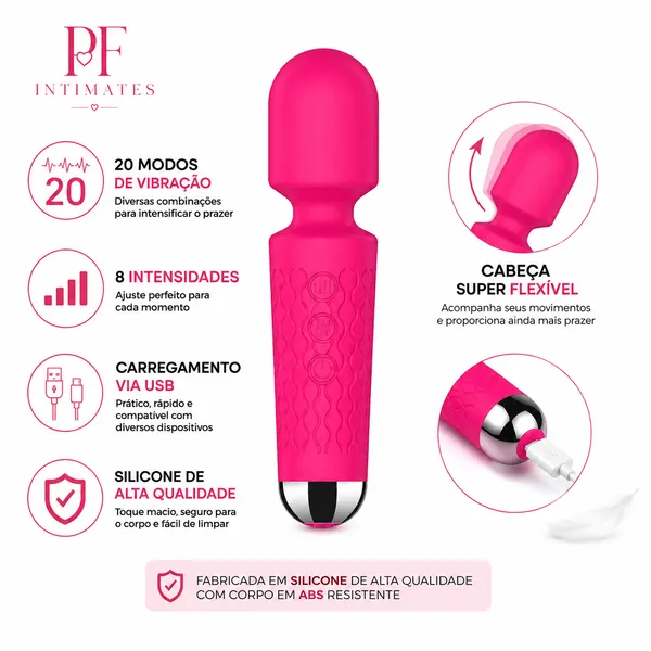 Vibrador Varinha Mágica USB