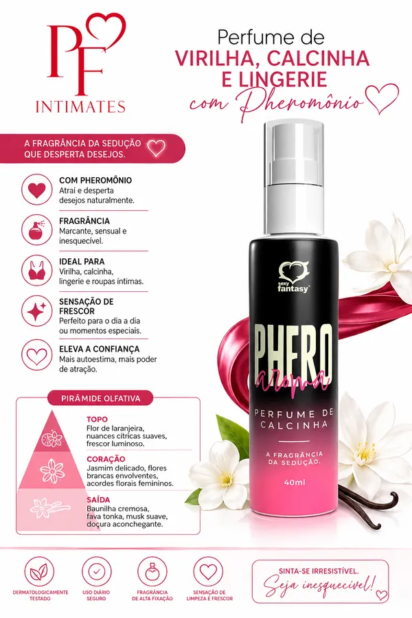 Perfume de calcinha e de virilha com Pheromonio 