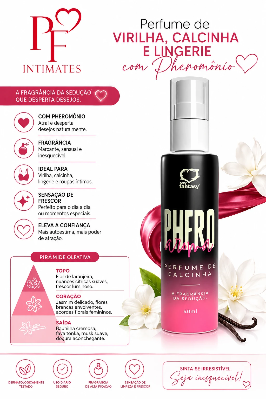 Perfume de calcinha e de virilha com Pheromonio  - 1