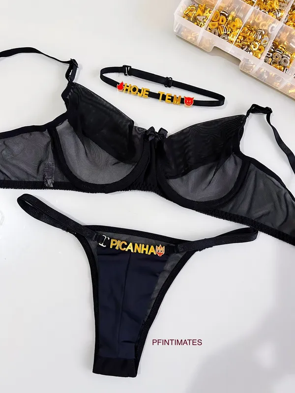 Conjunto + Gargantilha luxo Personalizável 