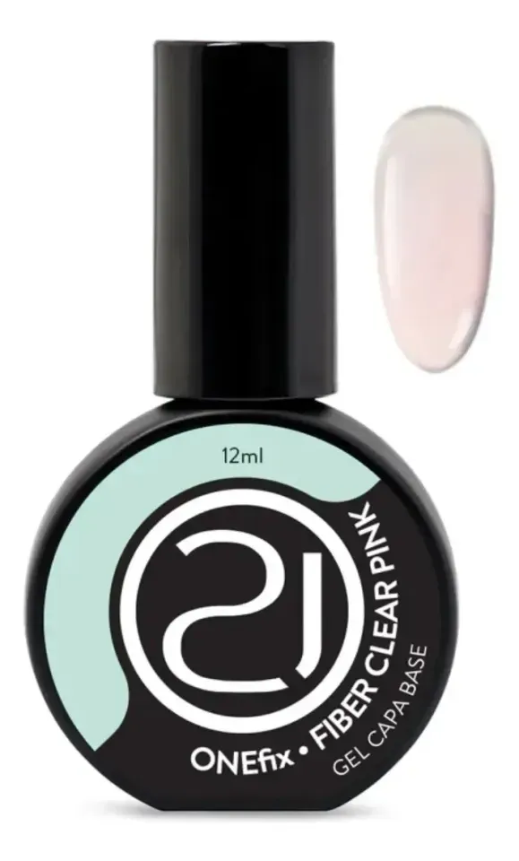 ✨ OneFix Fiber Clear Pink Nails 21 12ml – Alta Aderência, Flexibilidade e Reforço com Fibra ✨