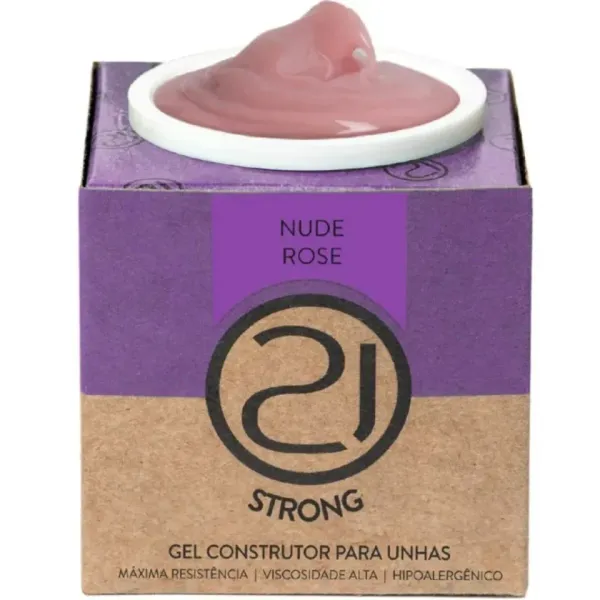 ✨ Gel Strong Nude Rosé Nails 21 34g – Estabilidade, Precisão e Modelagem sem Escorrer ✨