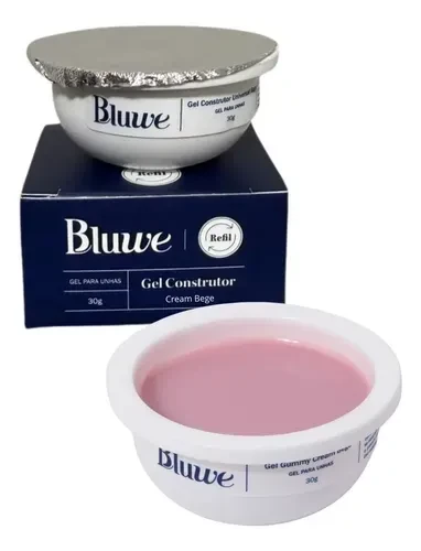 ✨ Refil Gel Gummy Cream Bege Bluwe 30g – Alta Viscosidade e Controle na Modelagem ✨ - 1