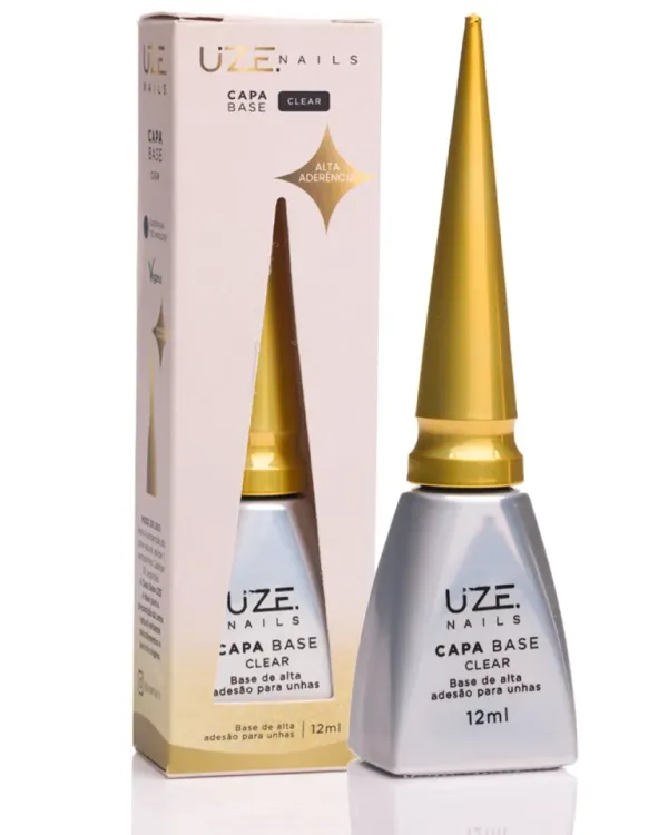 ✨ Capa Base Clear Uze Nails 12ml – Alta Aderência e Nivelamento Uniforme ✨