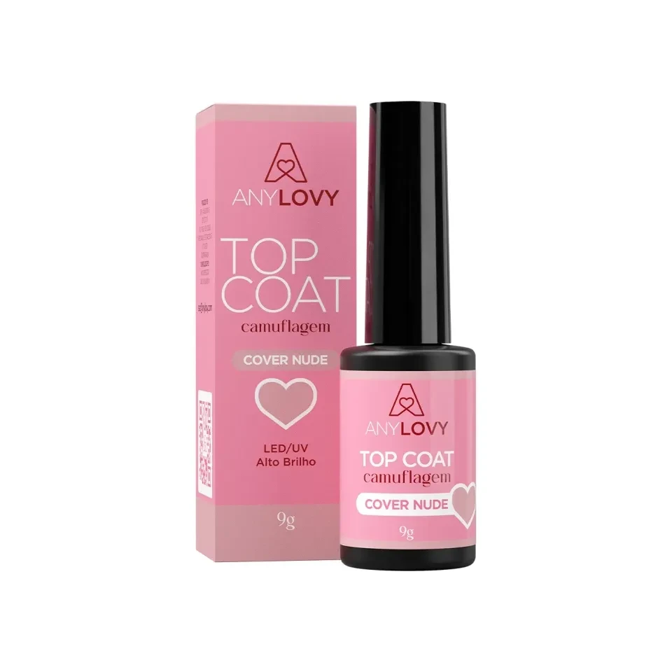 ✨ Top Coat Cover Nude Anylovy 9g – Camuflagem Nude e Alto Brilho ✨ - 1