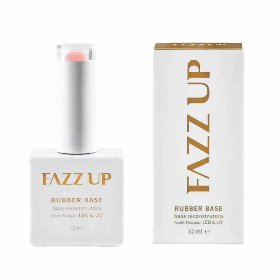 ✨ Base Rubber Gel Nude Rosada Fazz Up 12ml – Nivelamento, Resistência e Tonalidade Natural ✨ - 1