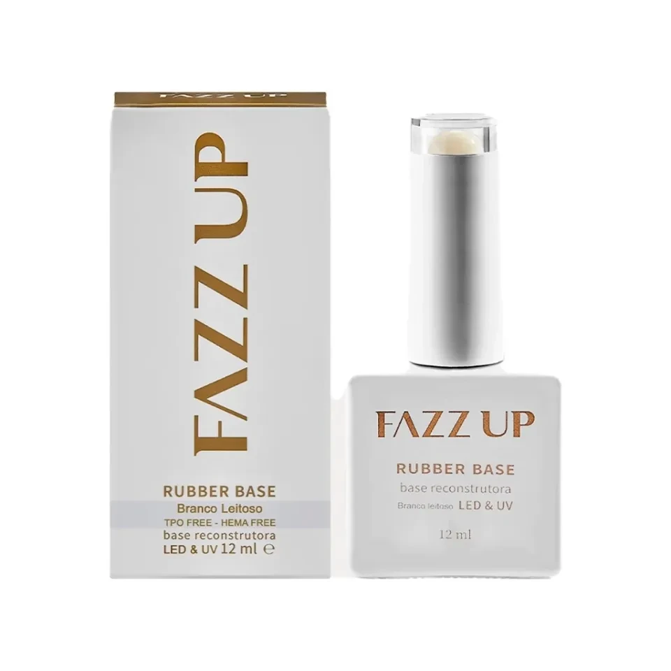 ✨ Base Rubber Gel Branco Leitoso Fazz Up 12ml – Nivelamento, Fortalecimento e Acabamento Delicado ✨ - 1