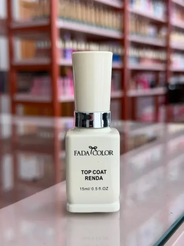 ✨ Top Coat Renda FADA COLOR 15ml – Brilho, Delicadeza e Acabamento Profissional ✨