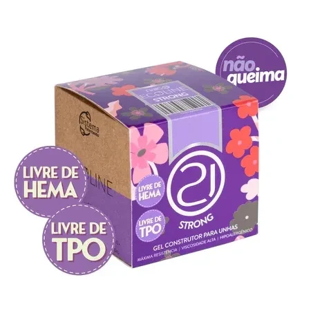 ✨ Ecoline Gel de Construção Strong Pink Nails 21 – Estrutura Reforçada e Alta Resistência Profissional ✨ - 1