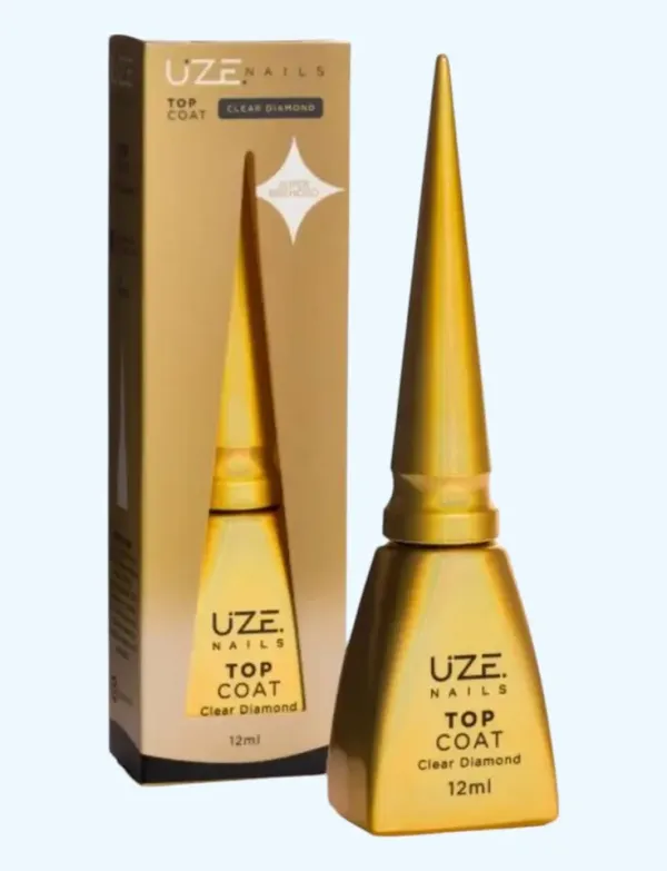 ✨ Top Coat Clear Diamond Uze Nails 12ml – Brilho Intenso e Finalização Profissional ✨