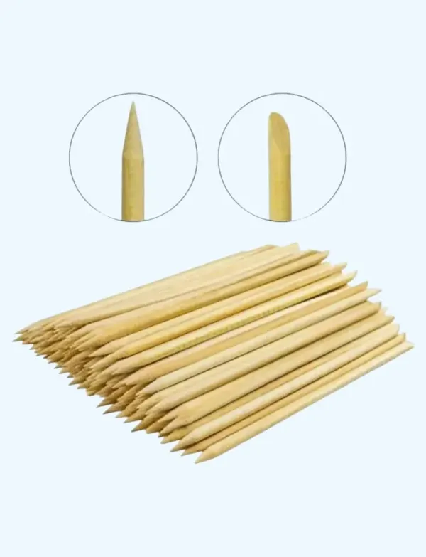 ✨ Palitos de Unha de Bambu Dupla Face 100 Unidades – Praticidade e Higiene para Nail Design ✨