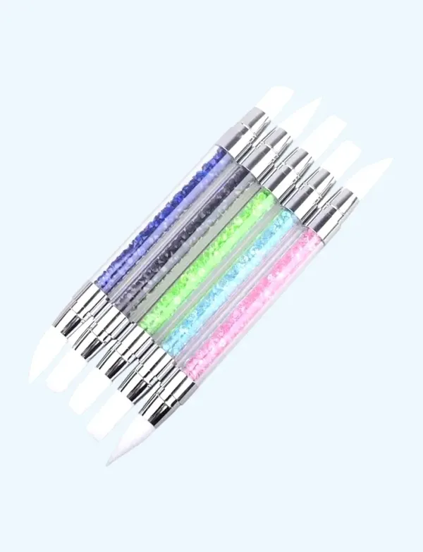✨ Kit 5 Pincéis de Silicone para Decoração de Unhas – Nail Art Profissional com Precisão e Criatividade ✨
