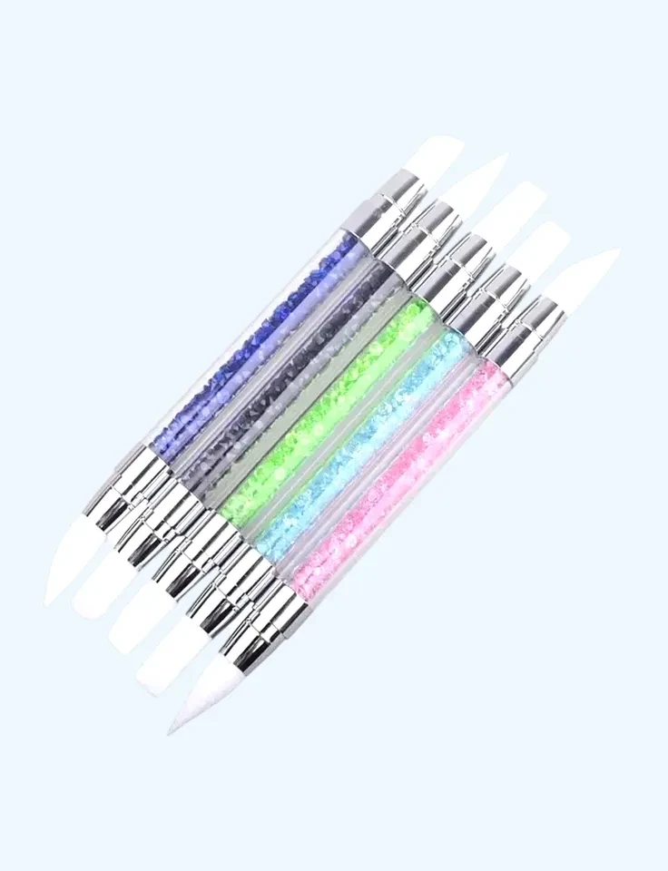 ✨ Kit 5 Pincéis de Silicone para Decoração de Unhas – Nail Art Profissional com Precisão e Criatividade ✨ - 1