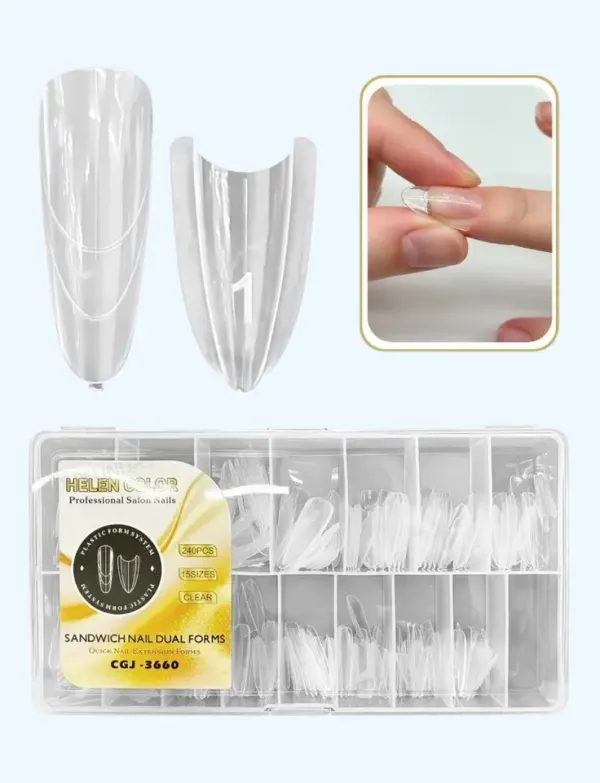 ✨ Molde F1 Sandwich Helen Color Quadrada 240 Pcs – Alongamento Profissional com Precisão e Praticidade ✨