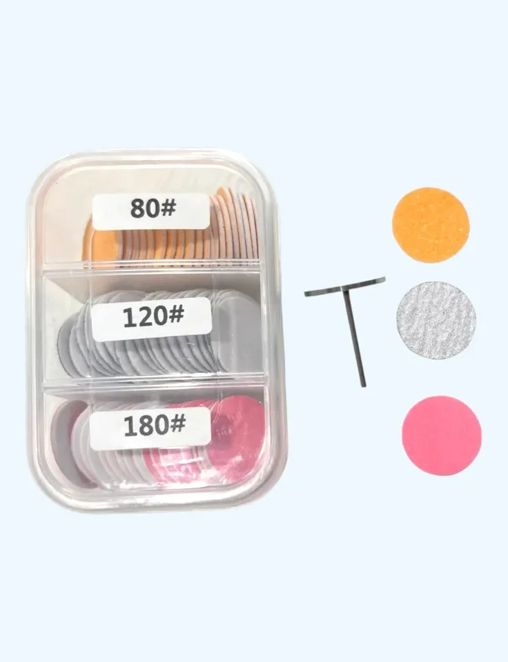 ✨ Kit Lixa Fresa + Reposição Pododisc 80/120/180 – Disco de Pedicure Profissional para Nail Design ✨ - 1