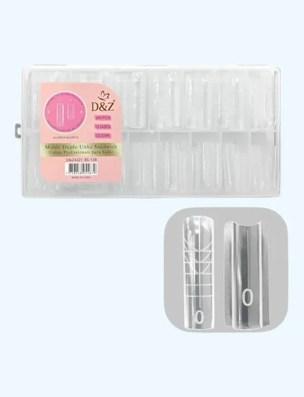 ✨ Molde F1 Sandwich 240 Pcs DZ – Almond Alongamento Profissional com Precisão e Estrutura Perfeita ✨