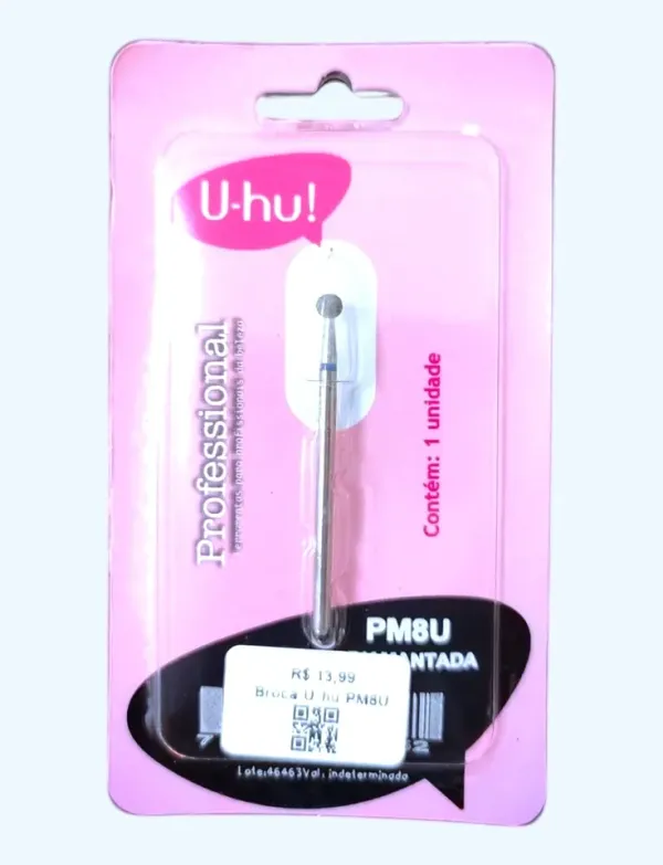 ✨ Broca Diamantada Esférica PM8 U-HU – Precisão e Acabamento Profissional para Nail Design ✨