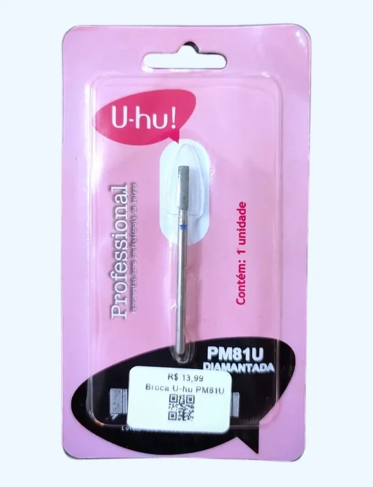 ✨ Broca Diamantada Reta U-HU PM81 – Precisão e Acabamento Profissional para Nail Design ✨ - 1